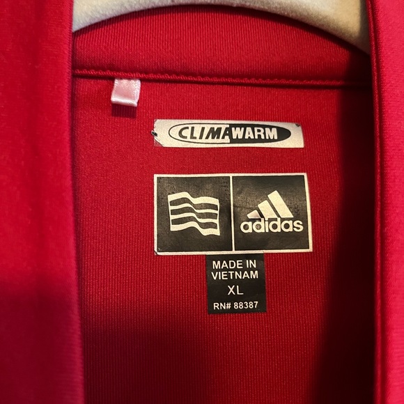 Adidas Red Quarter Zip Climawarm Long Sleeve - Picture 4 of 7